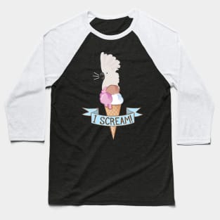 Umbrella Cockatoo Ice Cream Parrot Baseball T-Shirt